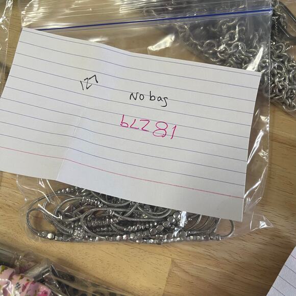 Chico's necklace signed costume jewelry silver tone multi strand simple beaded - Picture 16 of 16